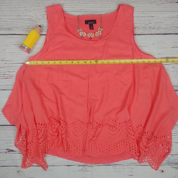 Alyx Lazer Cut Patterned Flowy Tank - Picture 7 of 8